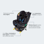 Cadeira Auto Spinel 360 Smart Authentic Black - Maxi-Cosi