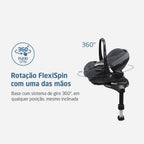 Bebê Conforto Pebble 360 Pro² com Base Family Fix Graphite - Maxi-Cosi