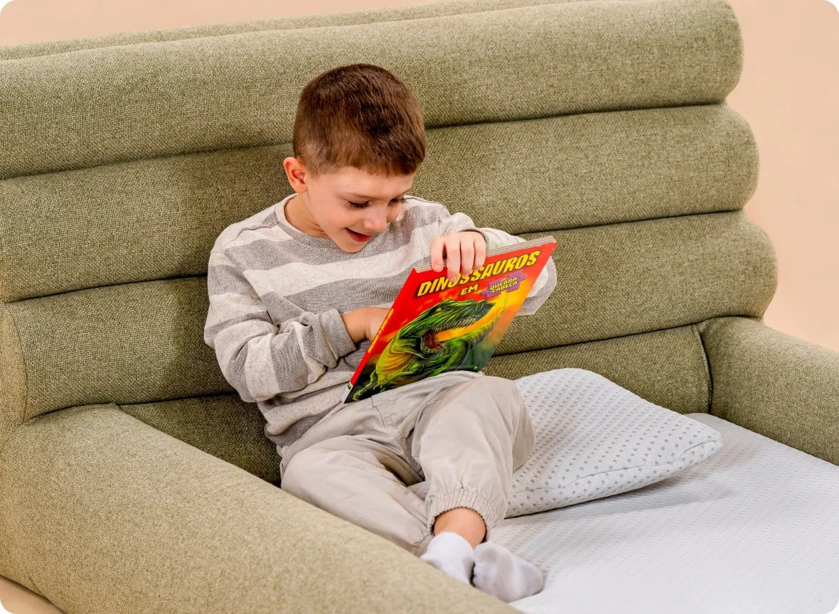 Cama Montessoriana Gomos Junior Cinza Claro - Bell Baby