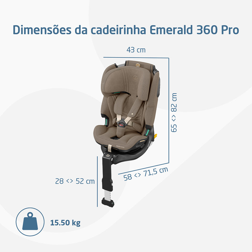 Cadeirinha Emerald 360 Pro Max Authentic Truffle - Maxi-Cosi