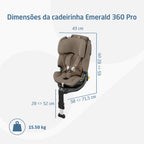 Cadeirinha Emerald 360 Pro Max Authentic Truffle - Maxi-Cosi