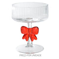 Taça de coquetel laço em vidro 13cm – Vermelho