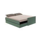 Cama Bicama Solteiro e Casal Versatile 3 em 1 - Verde Natureza - Kartoon