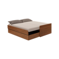 Cama Bicama Solteiro e Casal Versatile 3 em 1 em MDF - Freijó - Kartoon