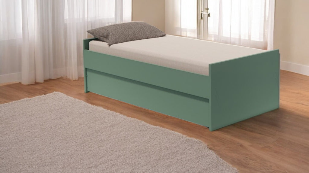 Cama Bicama Solteiro e Casal Versatile 3 em 1 - Verde Natureza - Kartoon
