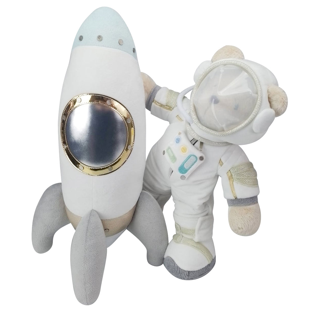 Urso de Pelúcia Astronauta com Foguete - Silvia Polito