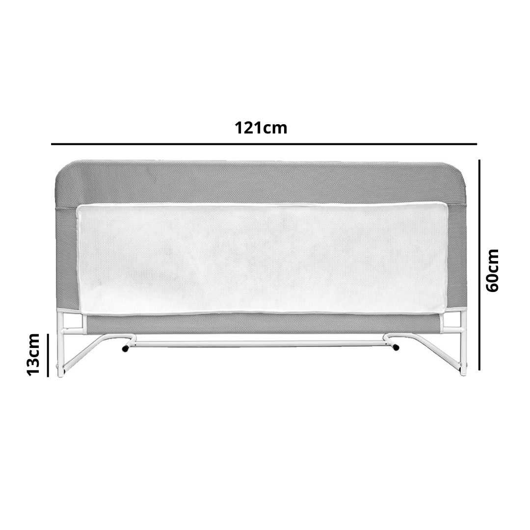 Grade de Proteção para Camas Premium 121cm x 60cm - Cor:Cinza