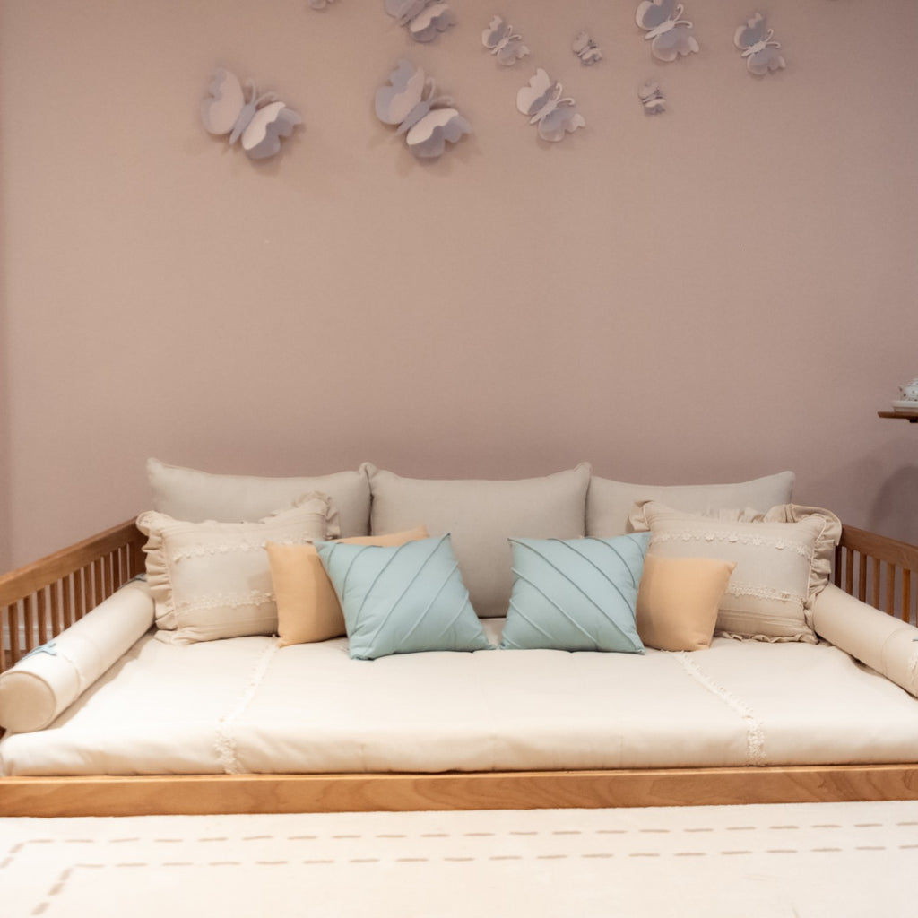 Kit Completo Almofadas Decorativas Neutro Cama Casal