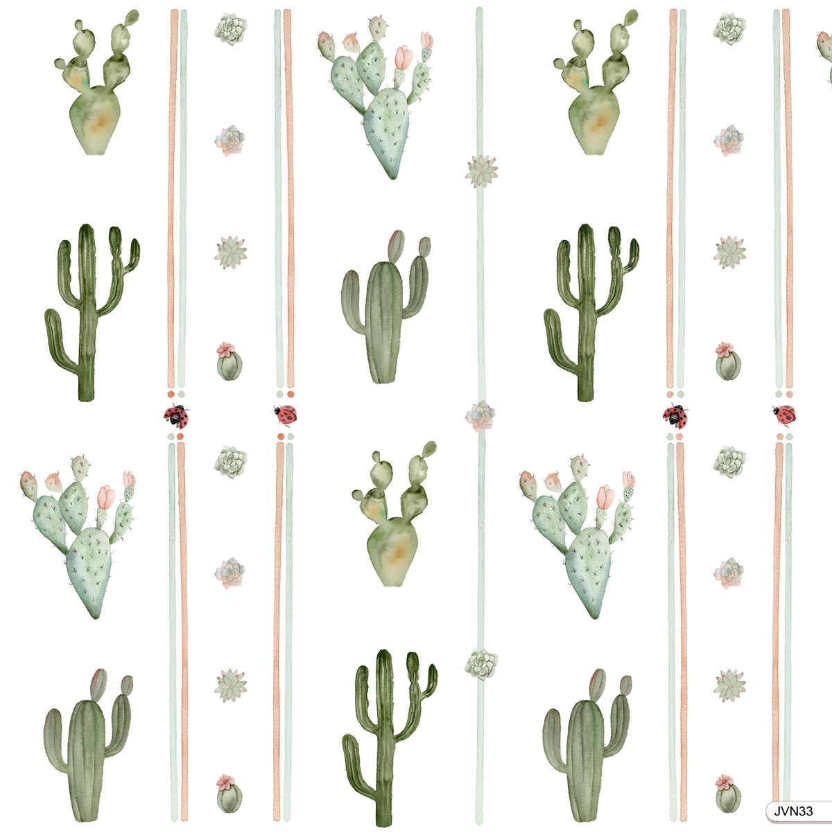 Papel de Parede - Listras de Cactos 33