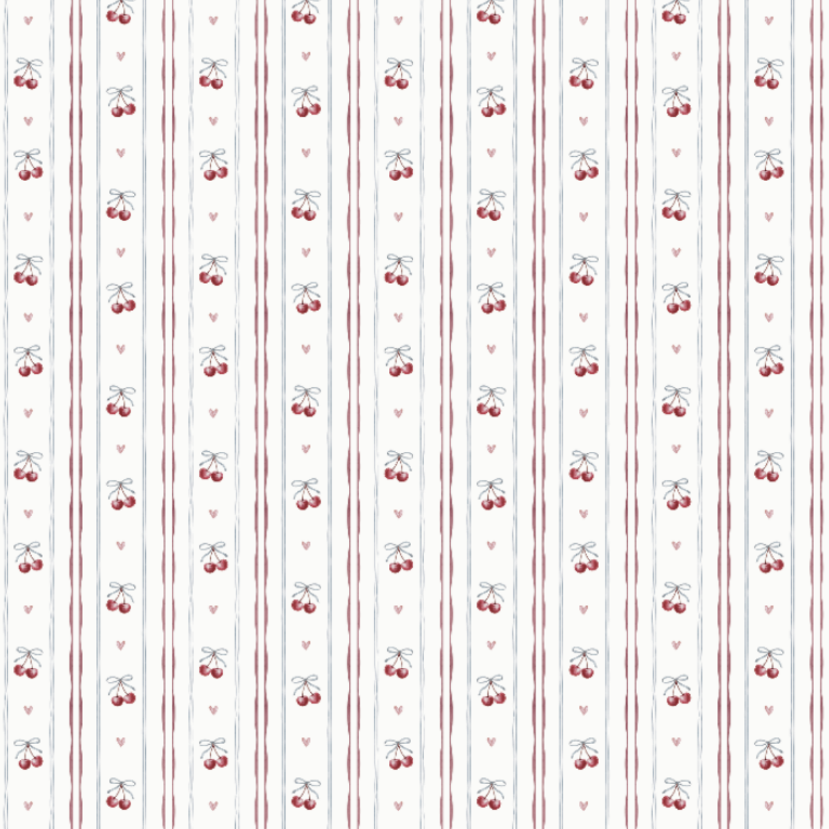 Papel de Parede - Listras com Cerejinhas 21245