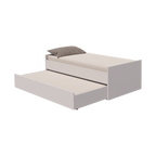 Cama Bicama Solteiro e Casal Versatile 3 em 1 em MDF - Branco - Kartoon