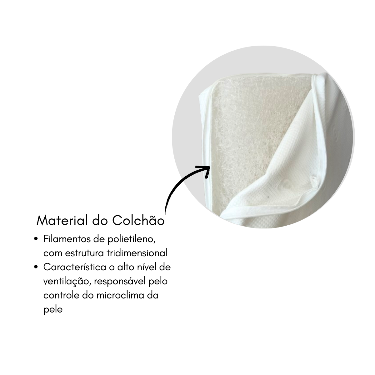 Colchão Respirável Oval 140 x 70cm - Bicho Papão
