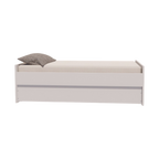Cama Bicama Solteiro e Casal Versatile 3 em 1 - Branco - Kartoon
