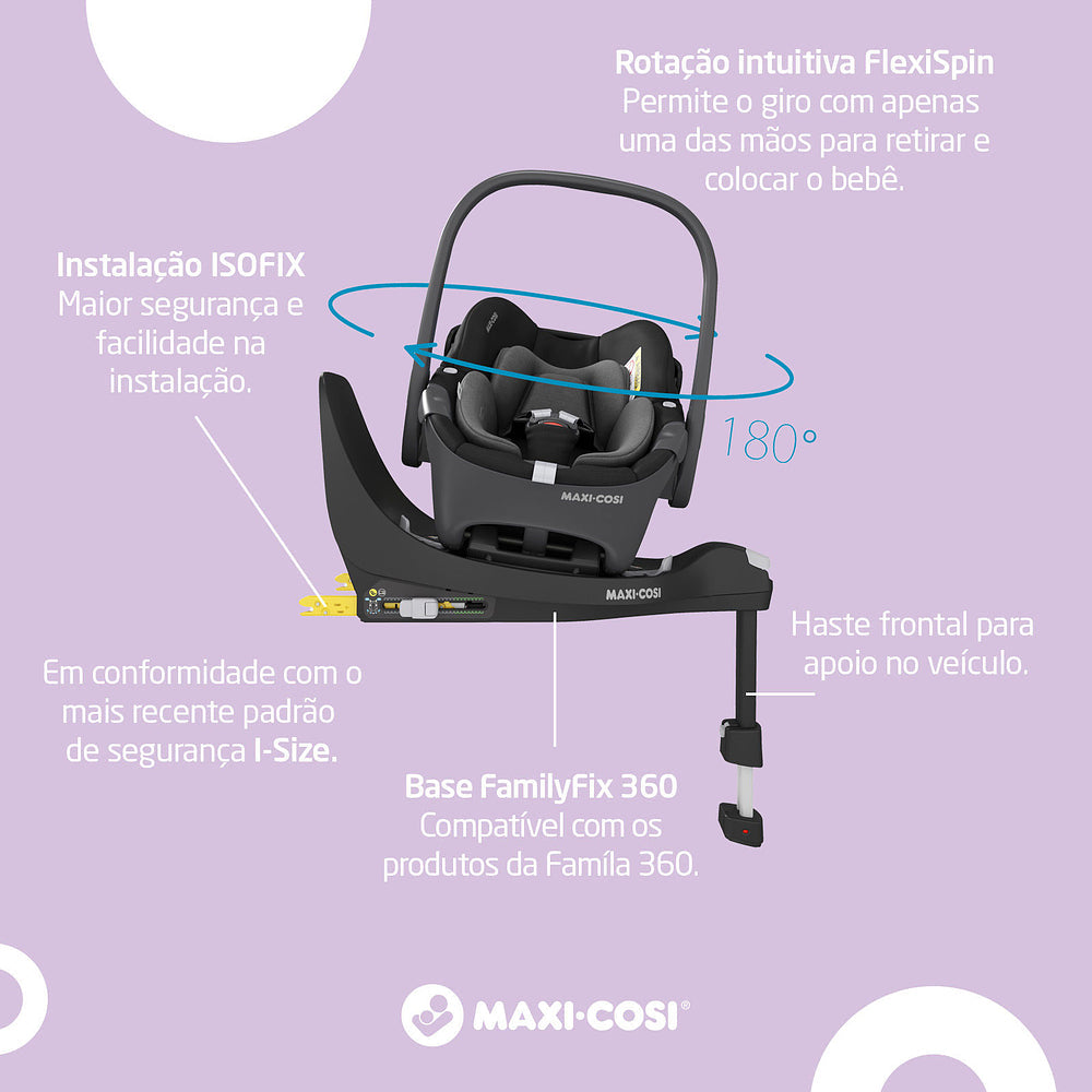 Bebê Conforto Pebble 360º com Base Essential Black - Maxi-Cosi
