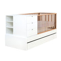 Berço Multifuncional Essen Branco com Grade Natural