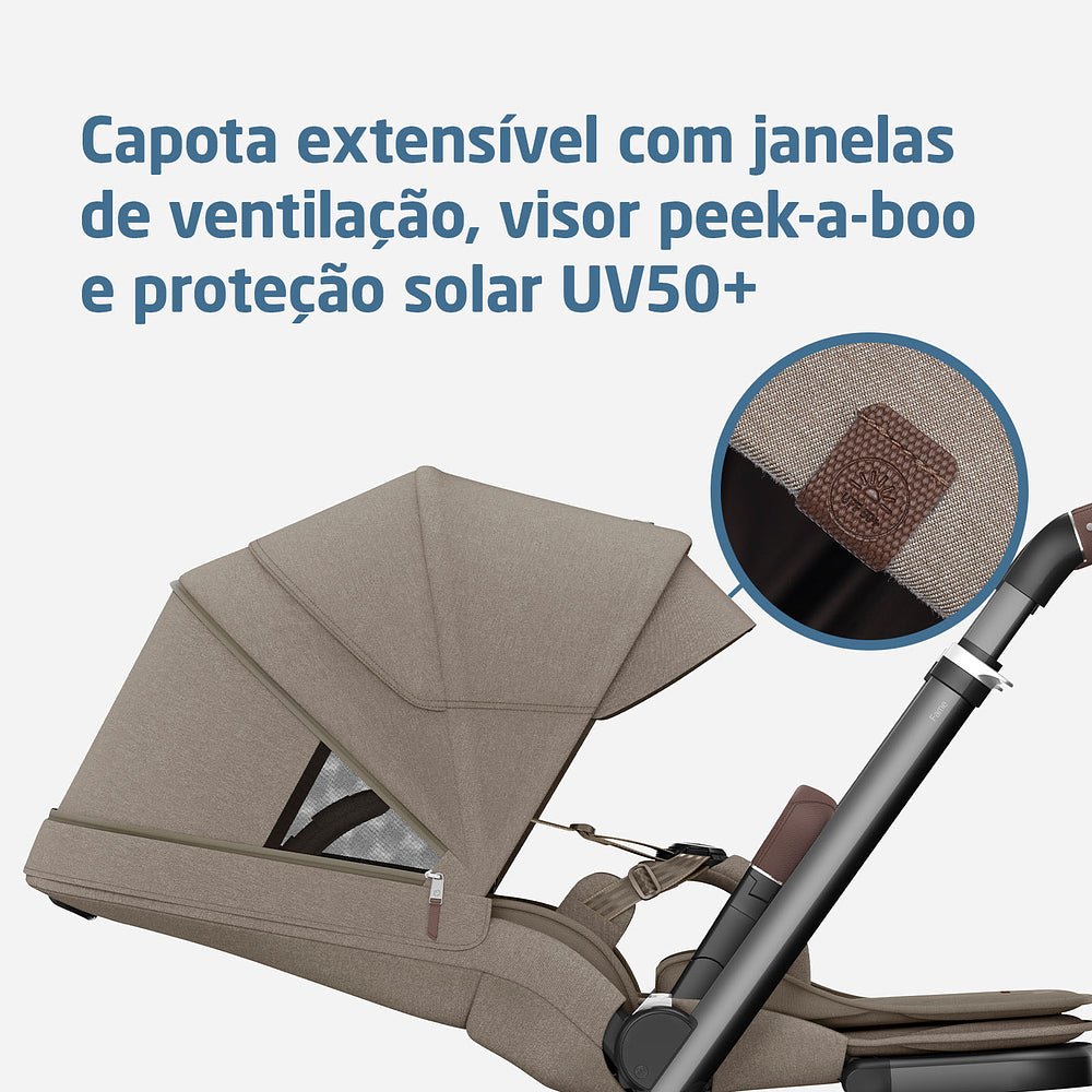 Carrinho Fame Max Twillic Truffle - Maxi-Cosi