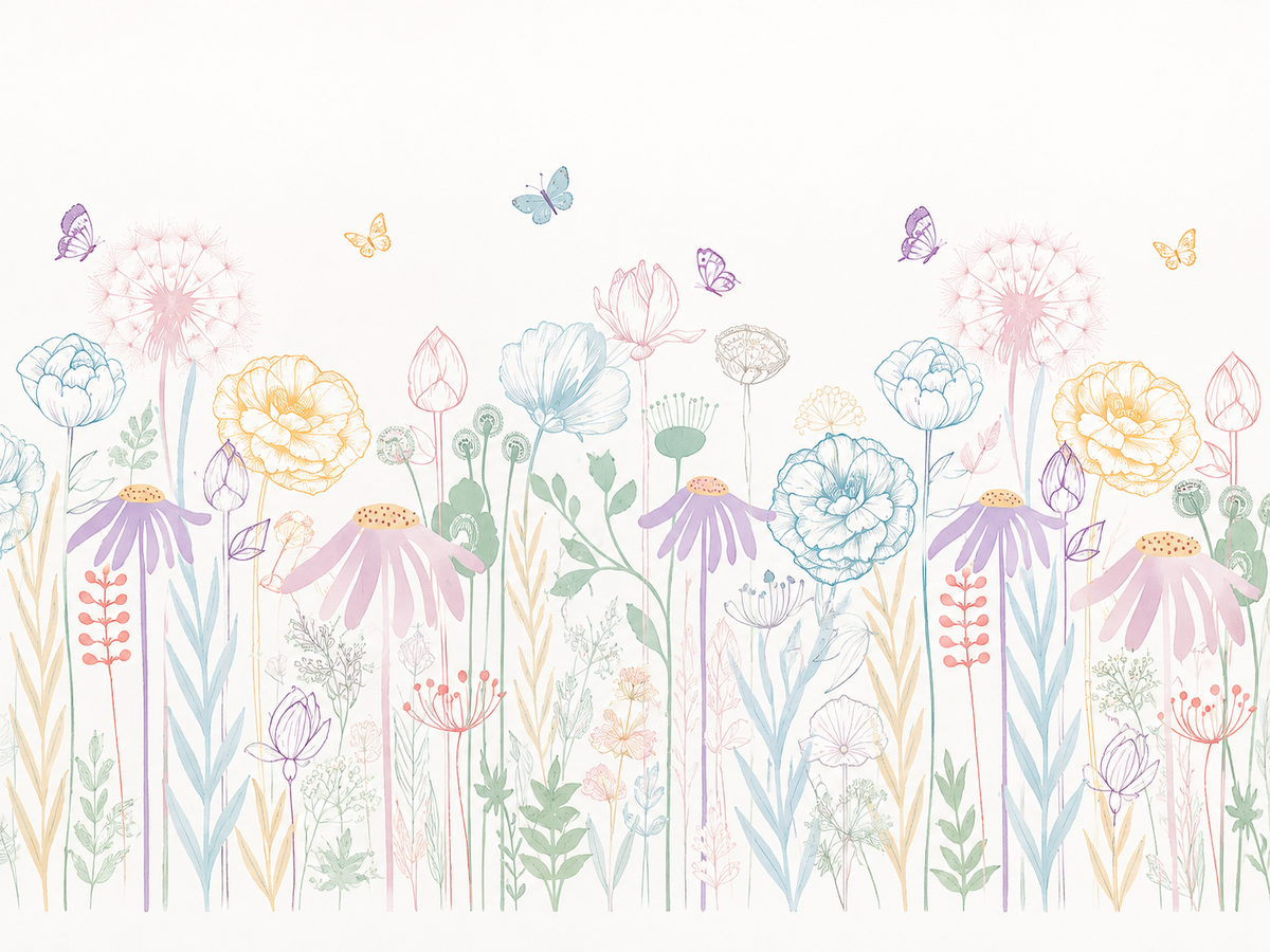 Painel de Parede - Jardim de Flores