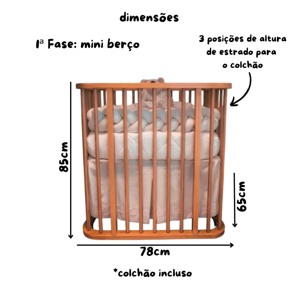 Berço Berço Evolutivo Fases FAS-500 Madeira - Kartoon