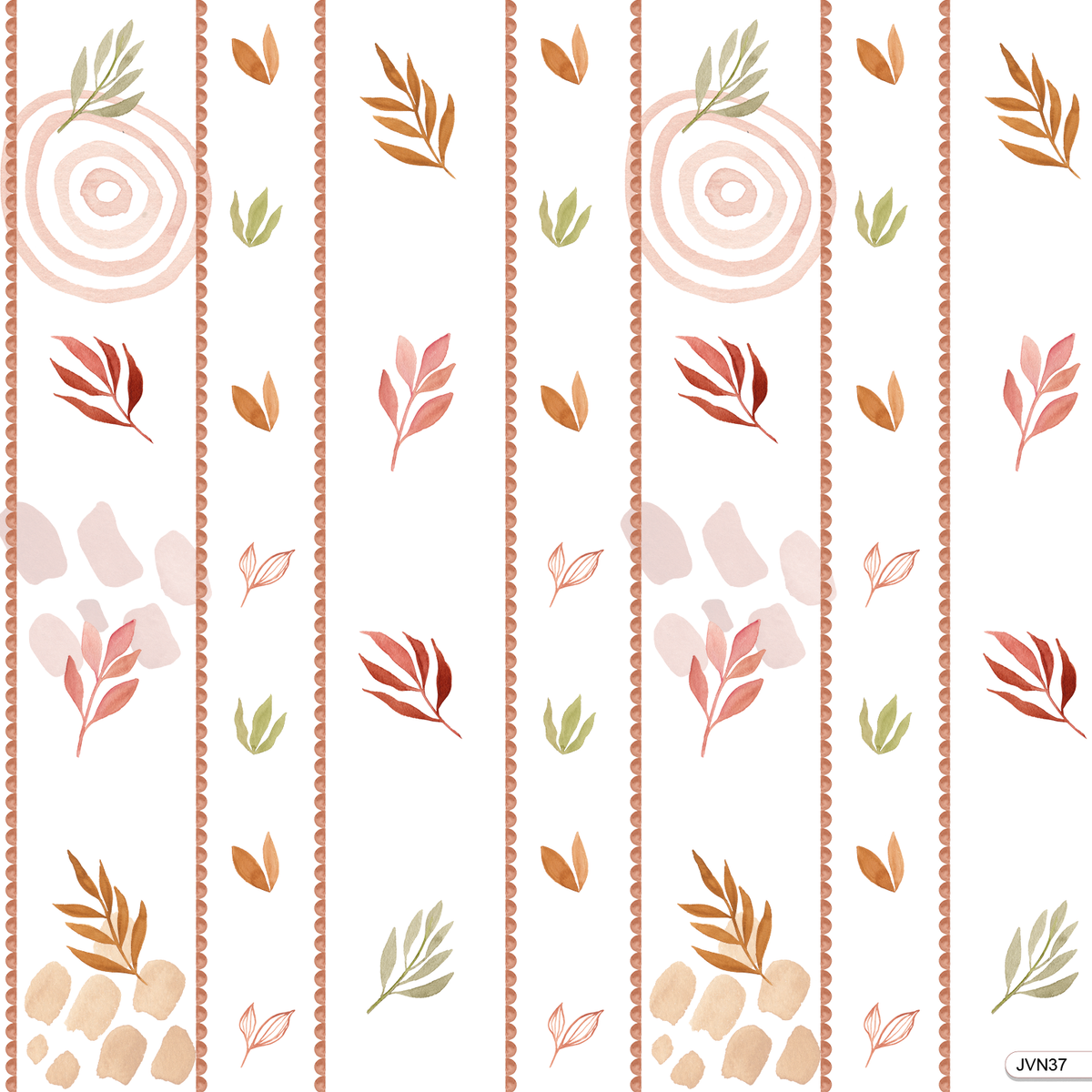 Papel de Parede - Folhagens Terracota 37