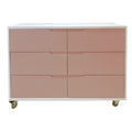 Cômoda Fases Rosa 6 Gavetas