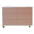 Cômoda Fases Rosa 6 Gavetas
