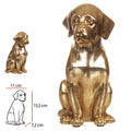 Escultura decorativa cachorro sentado – Dourado