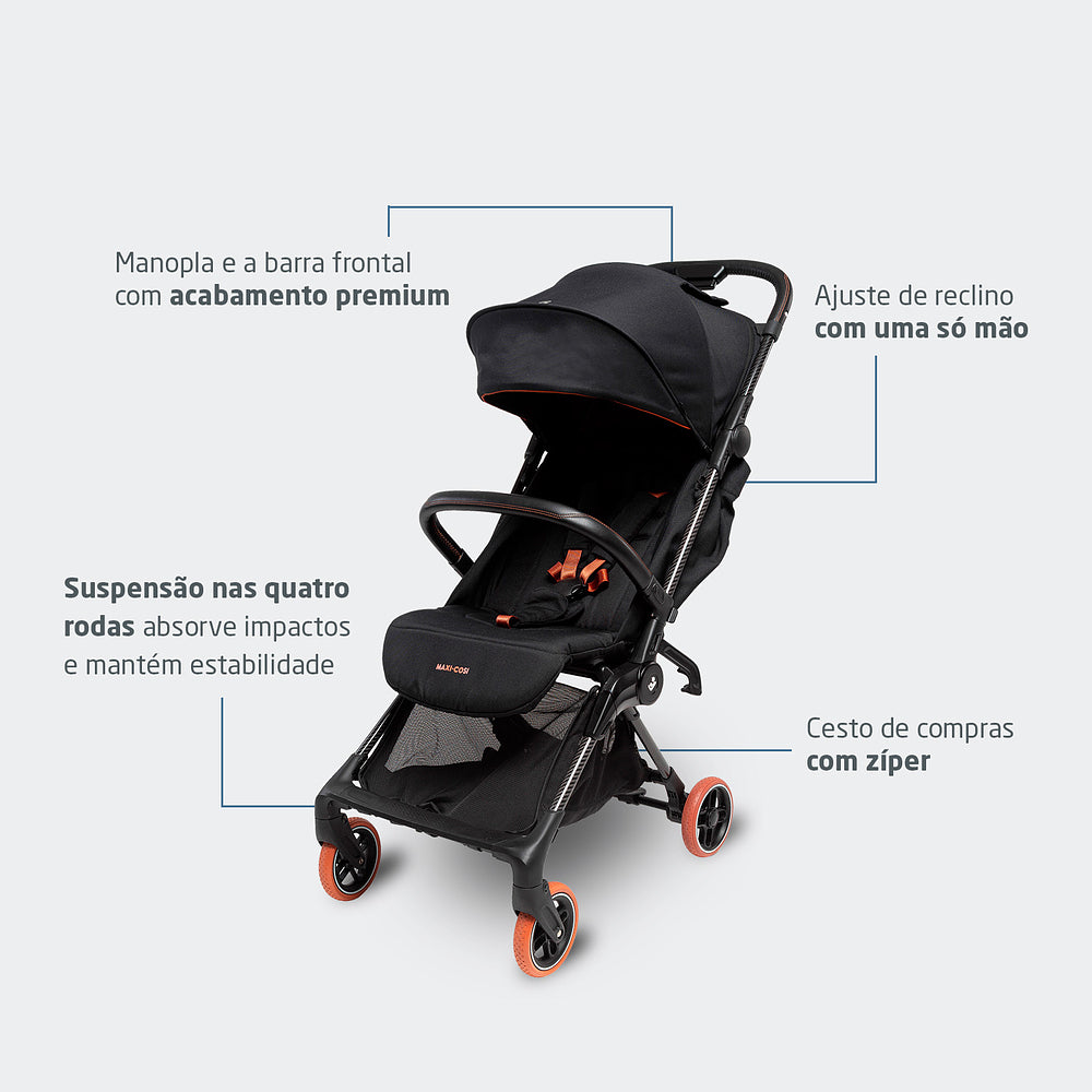 Carrinho de Bebê Oslo Carbon Black Sport - Maxi Cosi