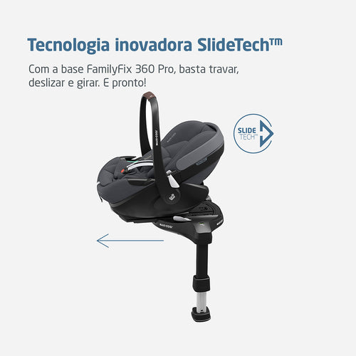 Bebê Conforto Pebble 360 Pro² com Base Family Fix Graphite - Maxi-Cosi