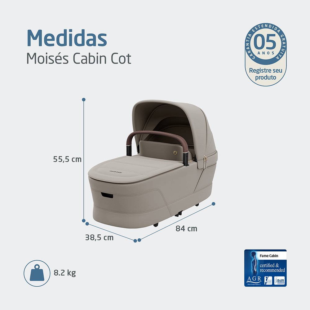 Moisés Cabin Cot Max Oat Truffle - Maxi-Cosi