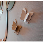 Kit 4 Borboletas para Decoração de Parede Tam G - cor:Branco