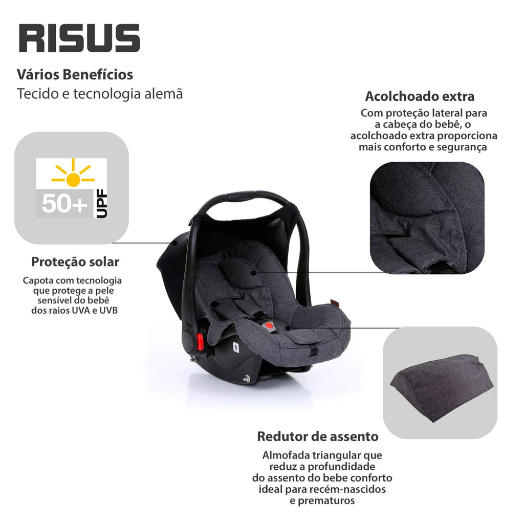 Bebê Conforto Risus Asphalt - Abc Design