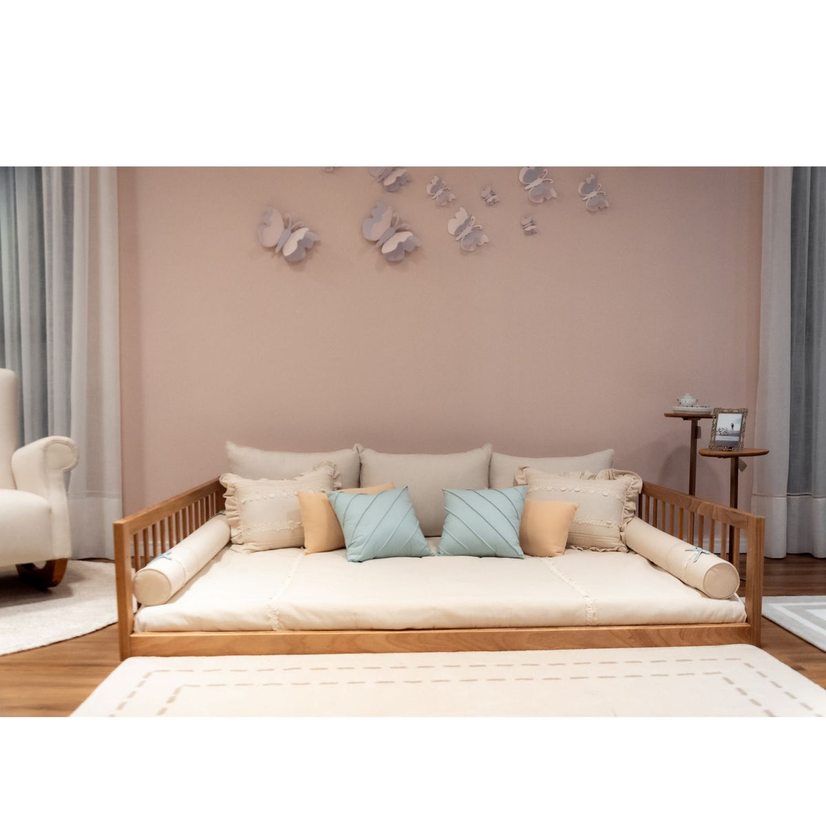 Cama de Casal Montessoriana Nantes em Madeira