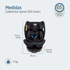 Cadeira Auto Spinel 360 Smart Authentic Black - Maxi-Cosi