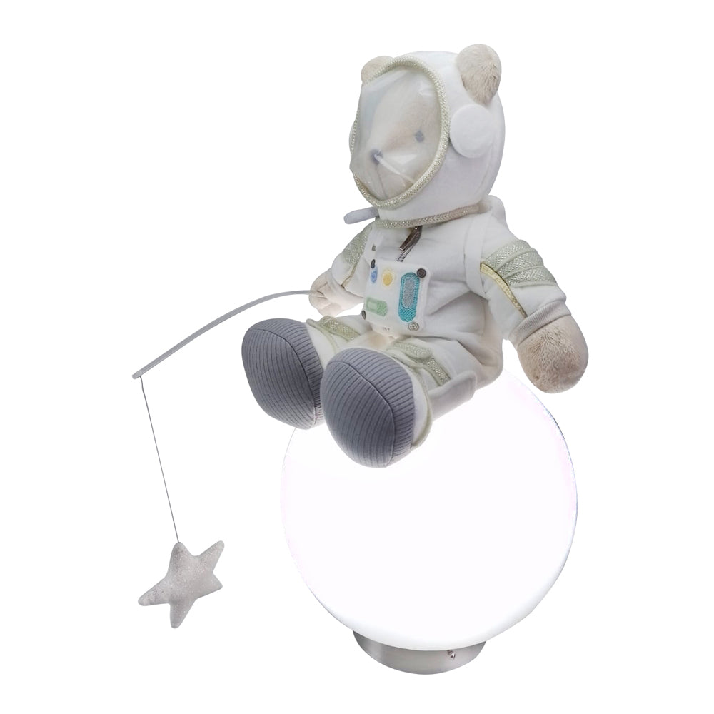 Luminária de Ursinho Astronauta Pescando Estrela - Silvia Polito
