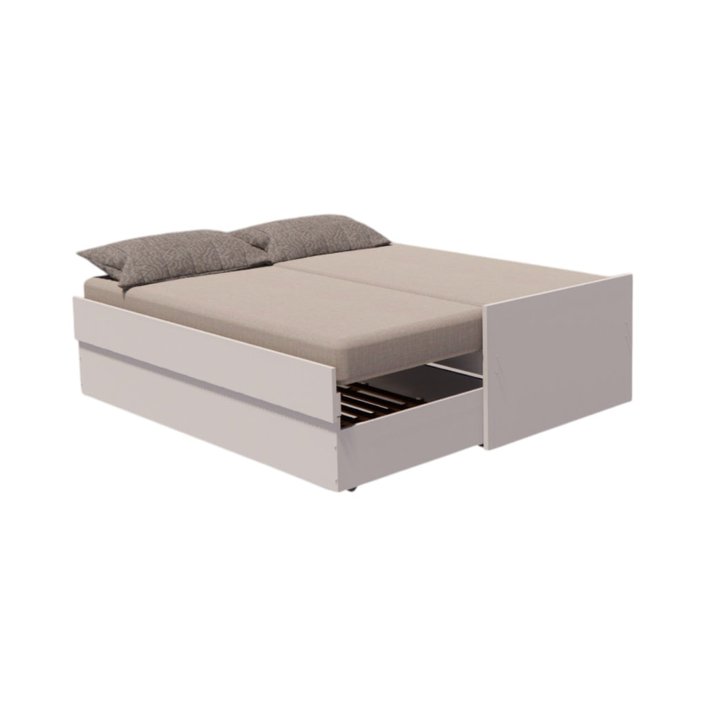 Cama Bicama Solteiro e Casal Versatile 3 em 1 - Areia - Kartoon
