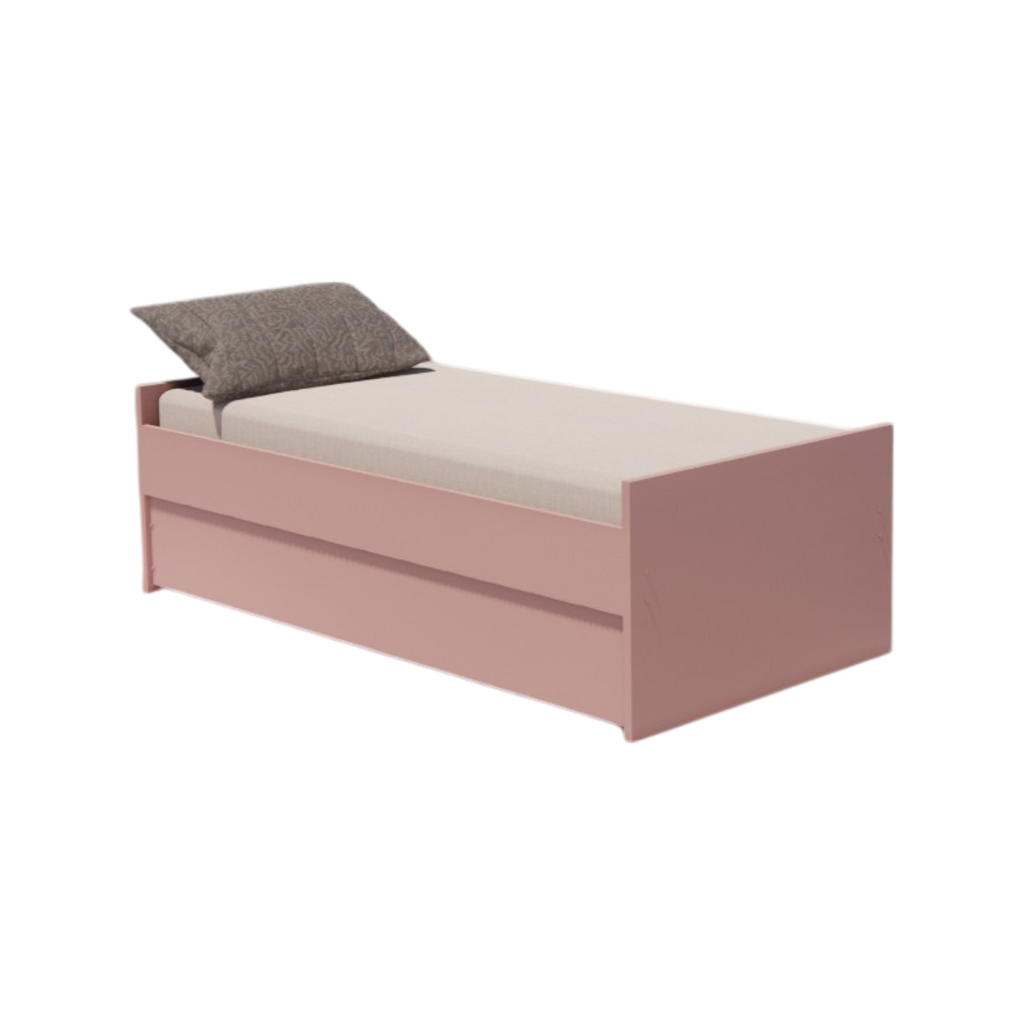 Cama Bicama Solteiro e Casal Versatile 3 em 1 - Rosa Ballet - Kartoon