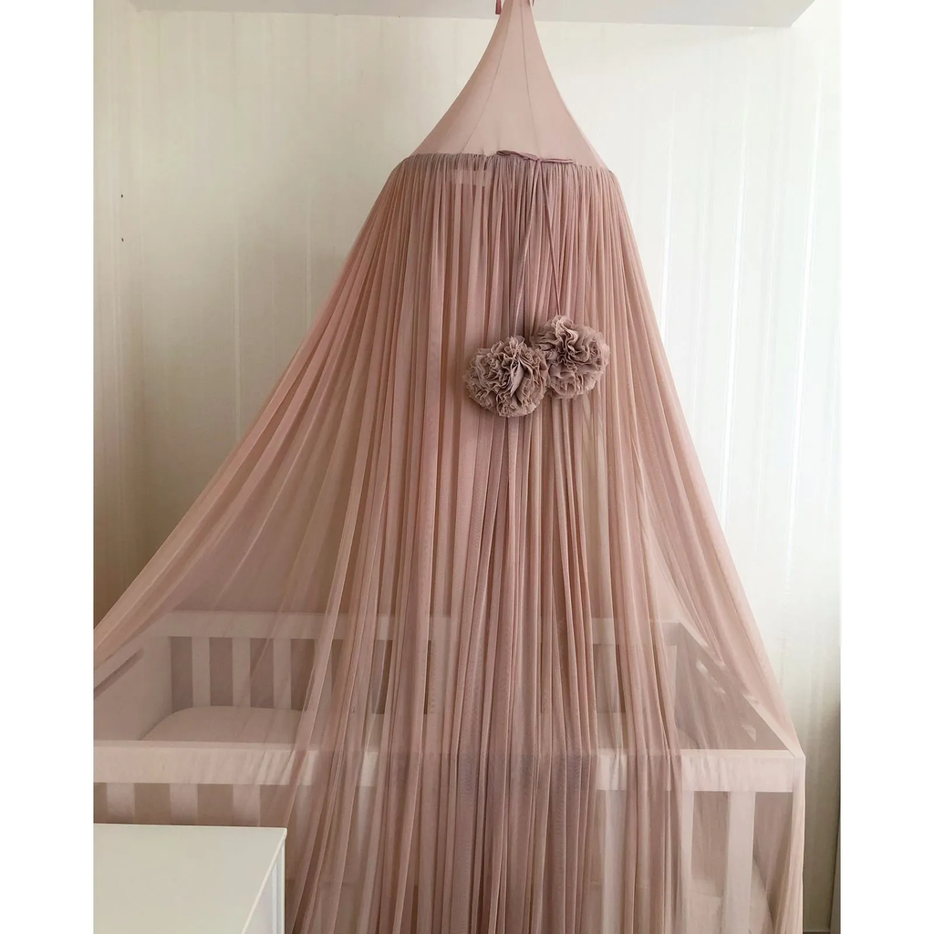 Tenda Decorativa Dossel para Berço em Microtule Rosê