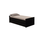 Cama Bicama Solteiro e Casal Versatile 3 em 1 em MDF - Preto - Kartoon