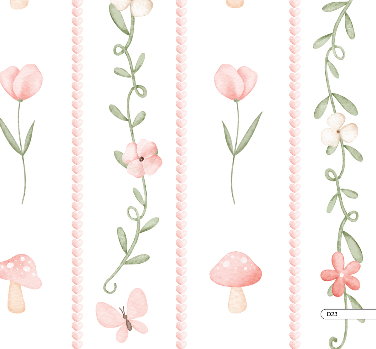 Papel de Parede - Jardim Doce Encanto Cogumelo 23