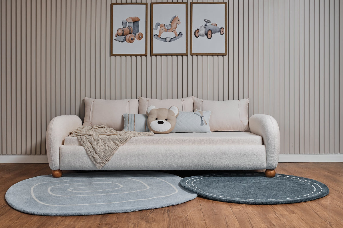 Cama Moon Infantil Estofada Bouclê com Colchão - Stillen