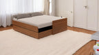 Cama Bicama Solteiro e Casal Versatile 3 em 1 em MDF - Freijó - Kartoon