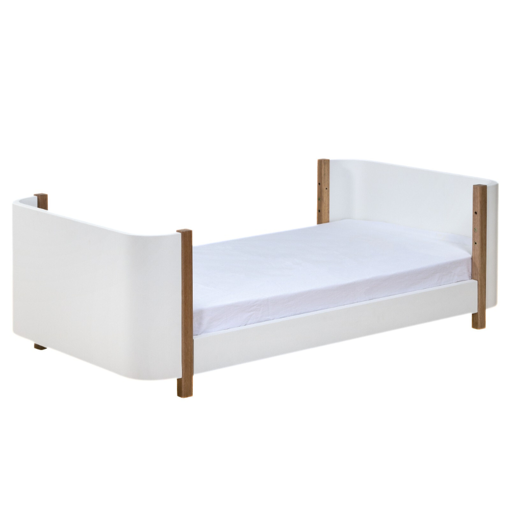 Berço e Mini Cama Kazan Grey com Madeira