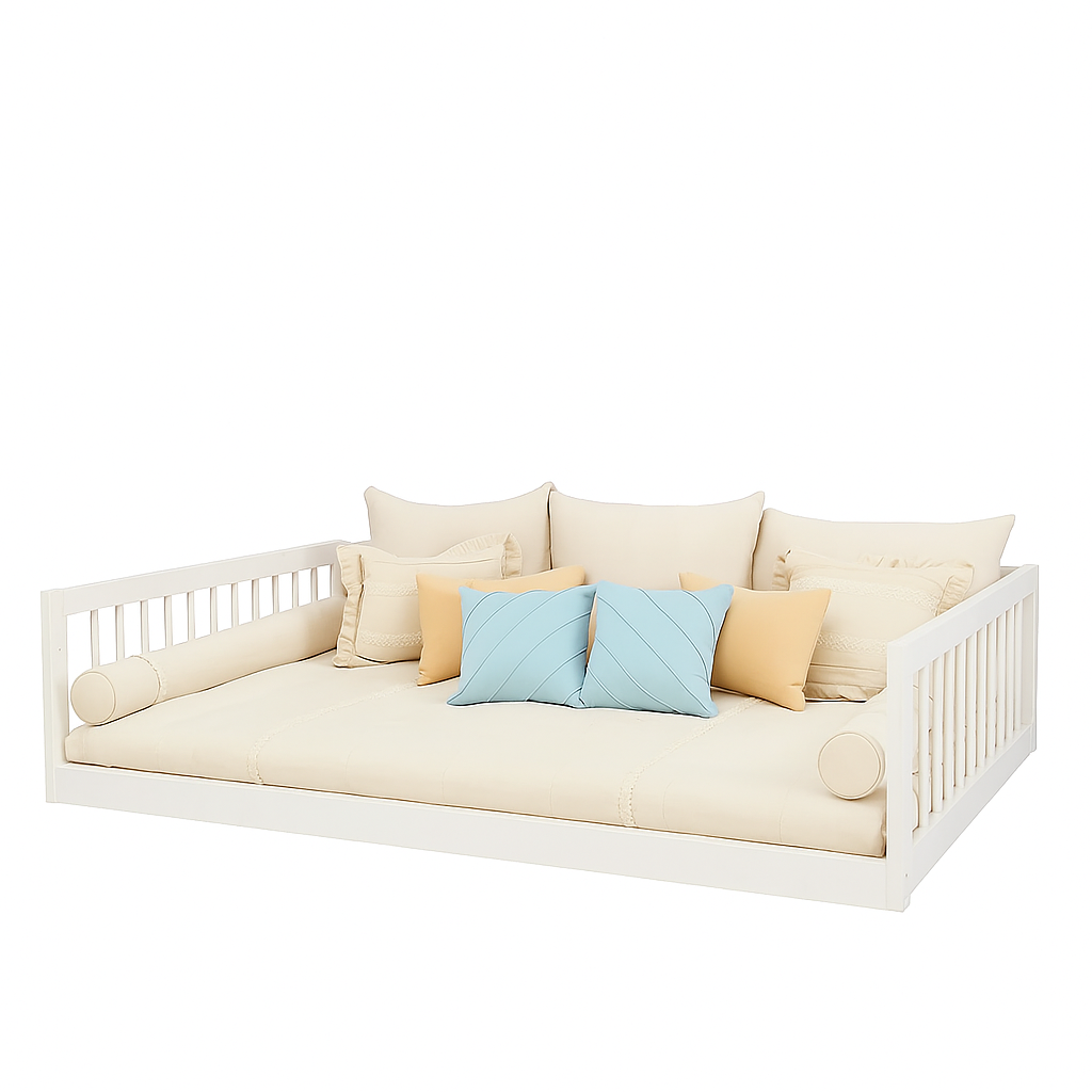 Cama de Casal Montessoriana Nantes Branca