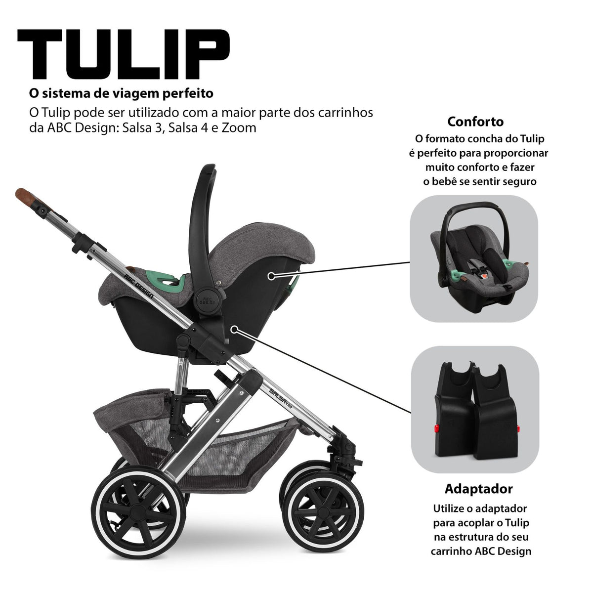 Bebê Conforto Tulip Diamante Alphast - Abc Design