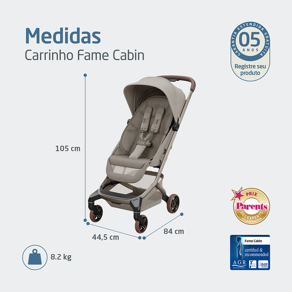 Carrinho de Bebê Fame Cabin Oak Truffle - Maxi-Cosi