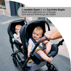 Carrinho de Bebê Gêmeos Zoom Ink - Abc Design