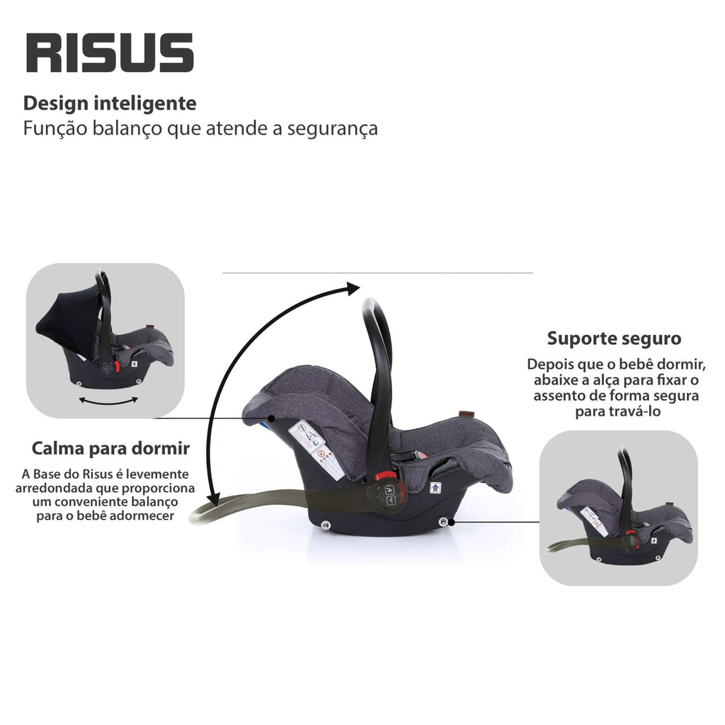 Bebê Conforto Risus Asphalt - Abc Design