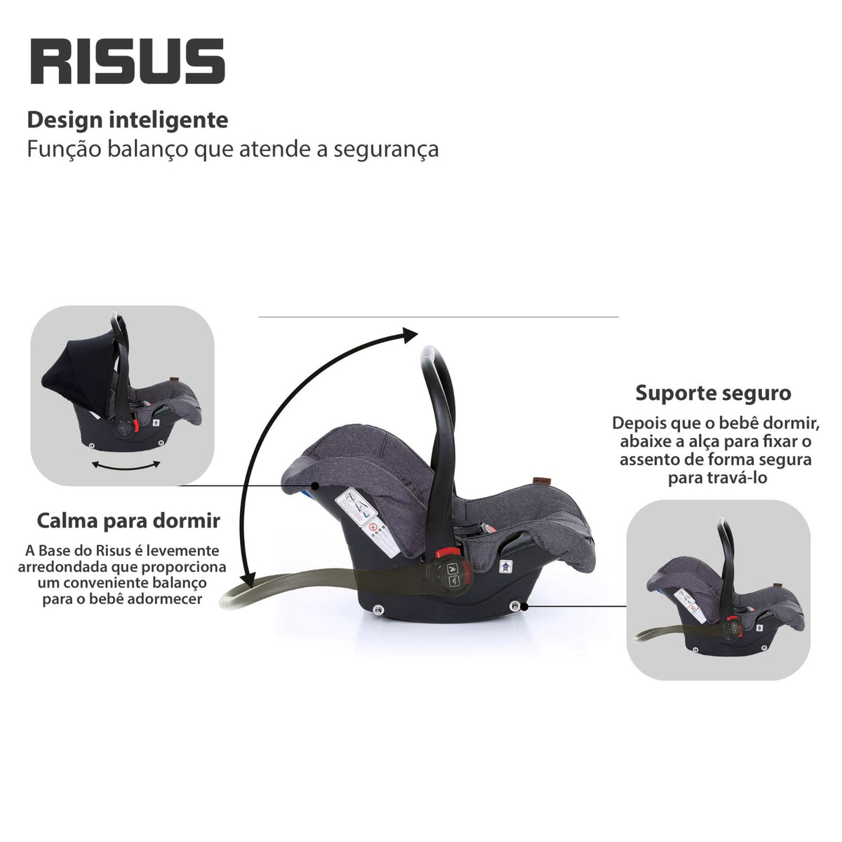 Bebê Conforto Risus Asphalt - Abc Design