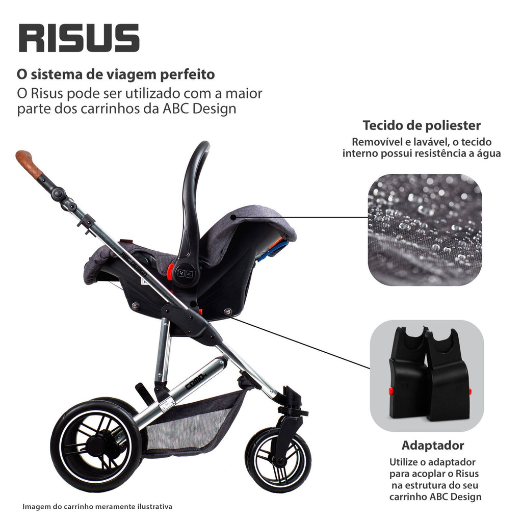 Bebê Conforto Risus Asphalt - Abc Design
