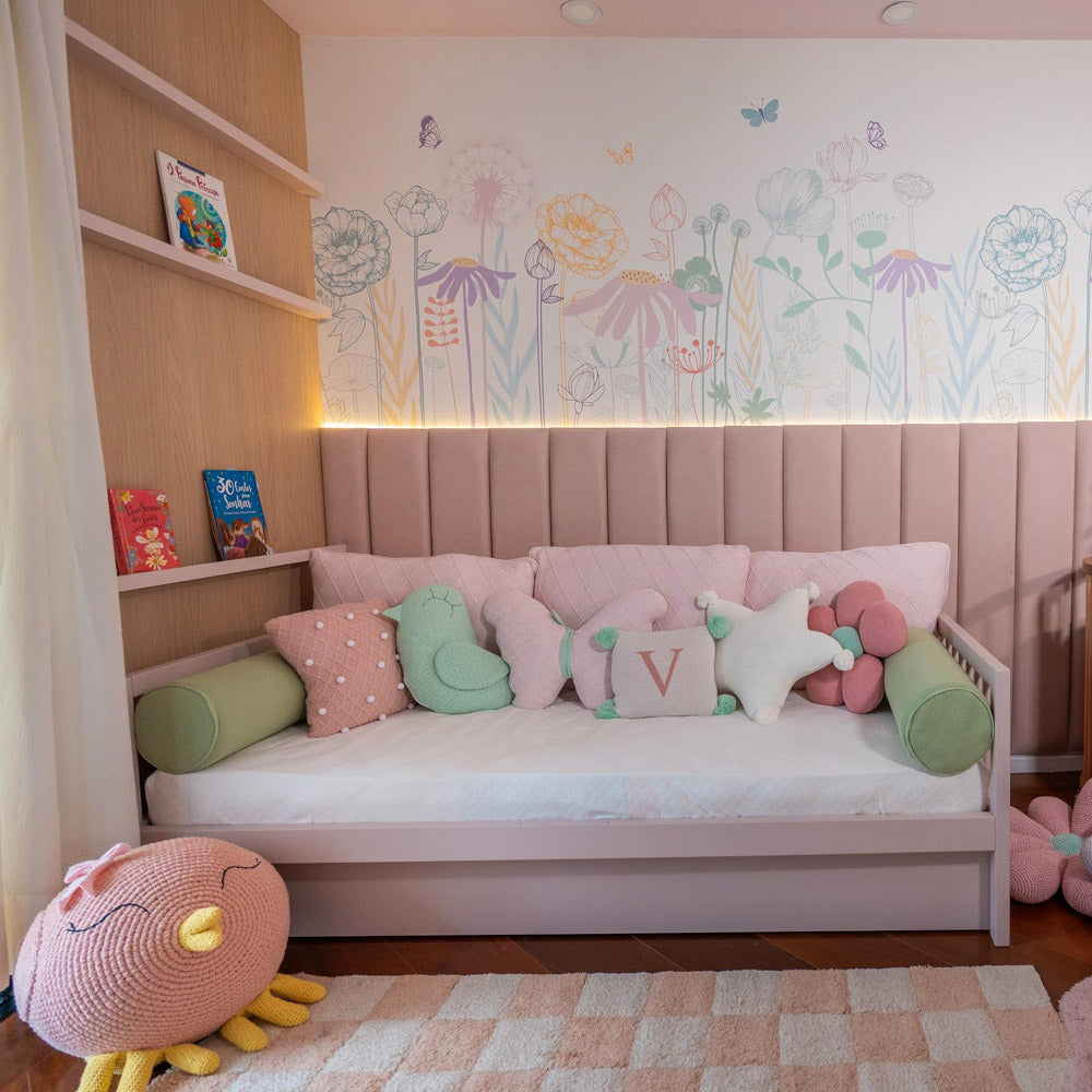 Cama de Solteiro Infantil Split Rosa